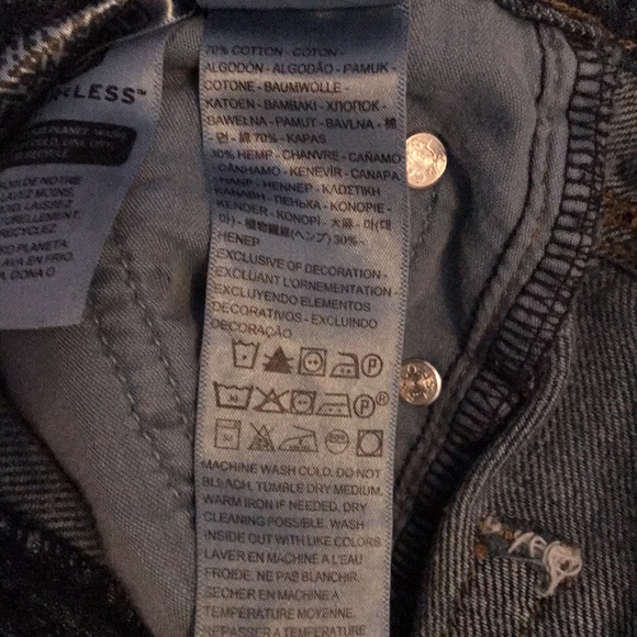 Levis High Loose Cropped Denim Jeans size 24 - Picture 10 of 10